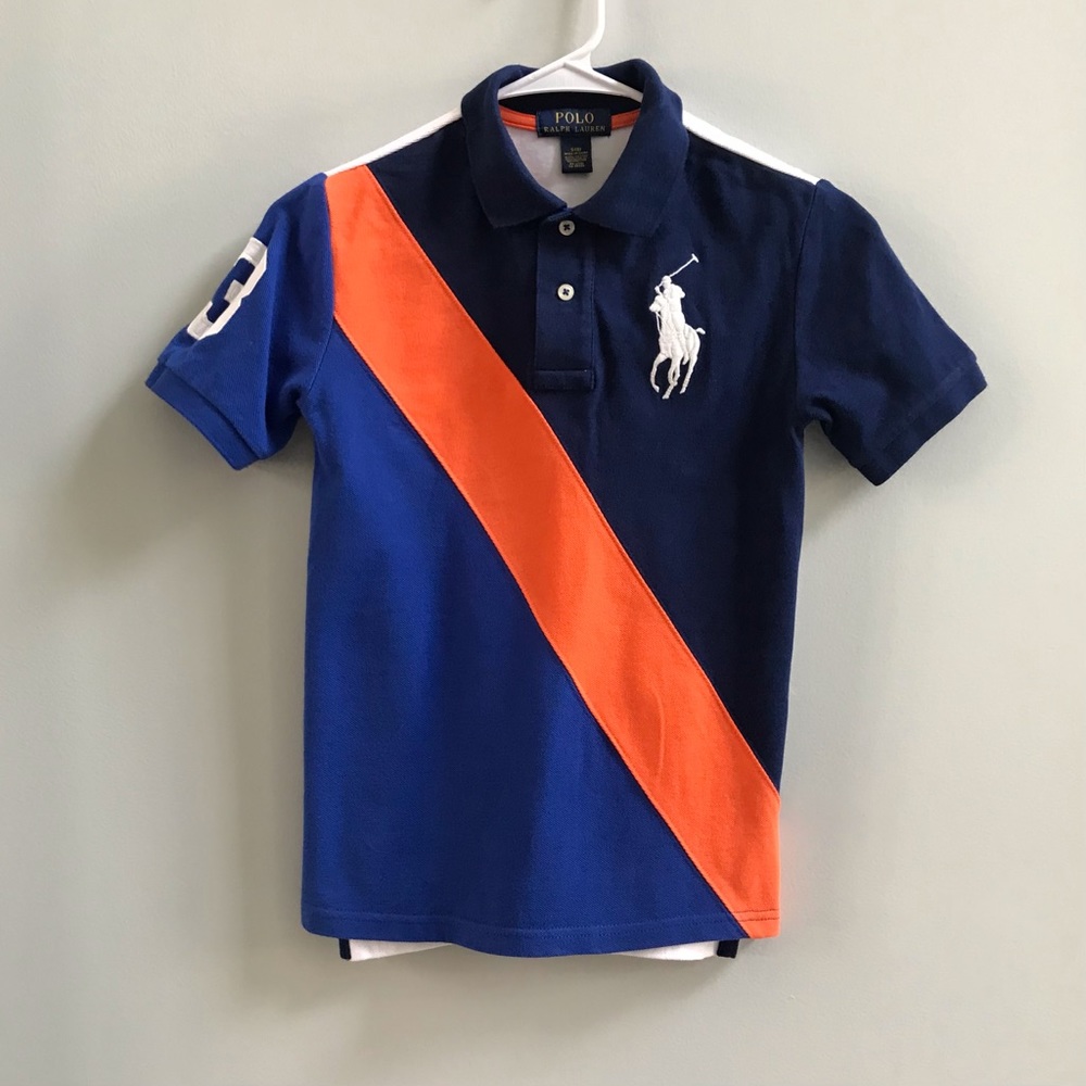 Ralph Lauren Multi Color Polo Shirt, Size 8 Boys.